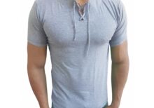 Camiseta Masculina Estilo Bata Manga Curta