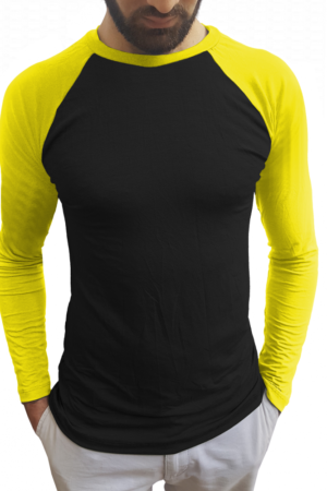 Camiseta Raglan Masculina Slim Manga Longa Sjons