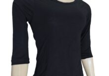 Blusas Femininas Básica Decote Gola Canoa Manga 3/4