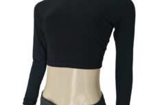 Cropped Feminino Manga Longa Gola Alta Sjons