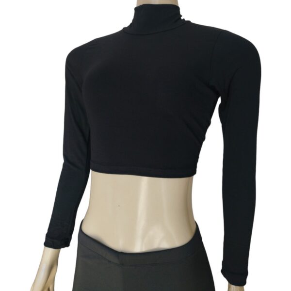Cropped Feminino Manga Longa Gola Alta Sjons
