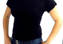 Camiseta Básica Feminina Manga Curta costa Borboleta